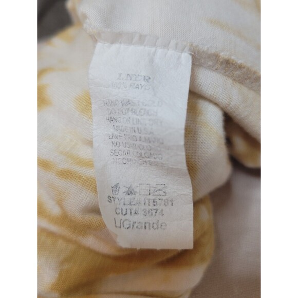 i ner Tied Dyed Tank Long Lace‎ Crochet Front with Wooden Buttons Large - Picture 5 of 7